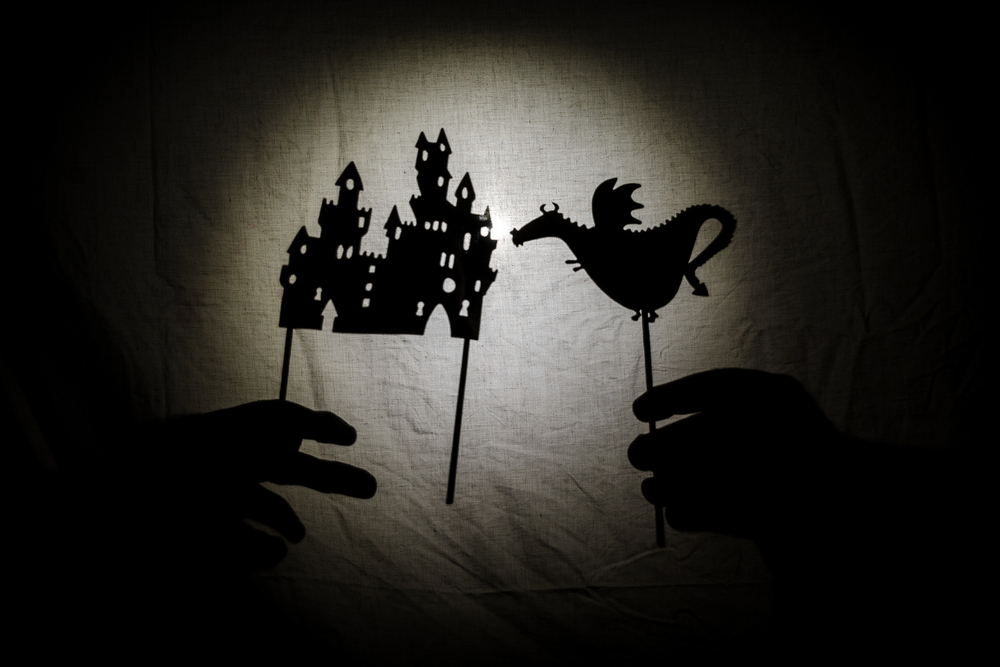 shadow puppets to represent storytelling copywriting